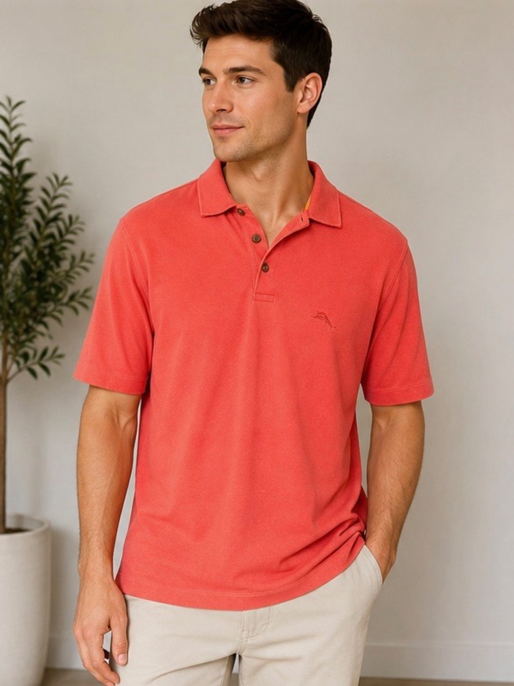 Tommy Bahama Coral Short-Sleeve Polo